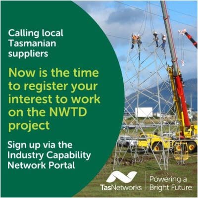 Tasmanian suppliers are invited to register their interest to work on the NWTD project