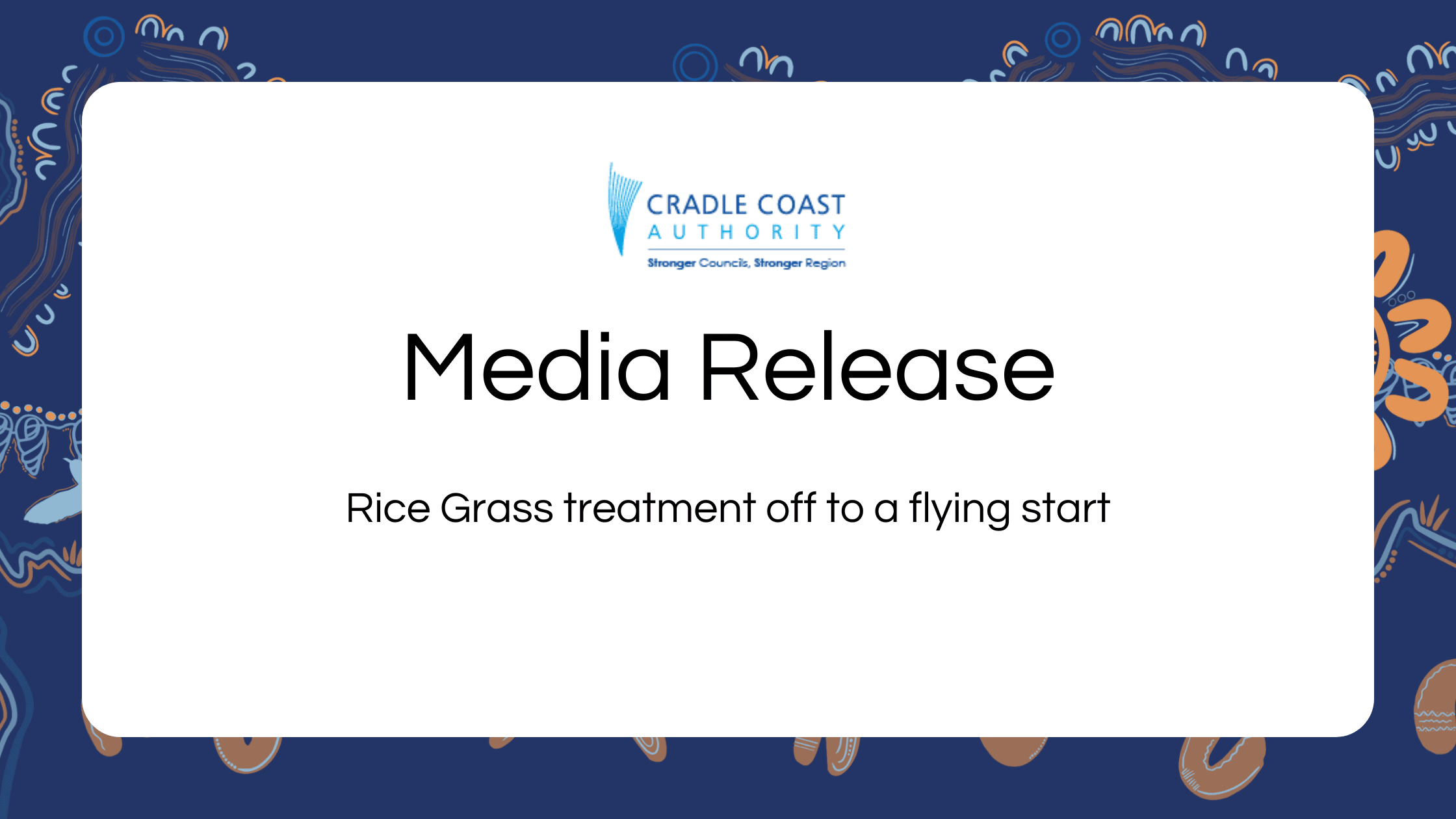 Rice Grass treatment off to a flying start