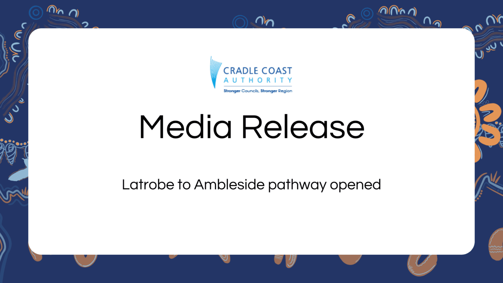 Latrobe to Ambleside pathway opened